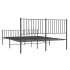 Estructura de cama cabecero y estribo metal negro 150x200