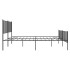 Estructura de cama cabecero y estribo metal negro 180x200