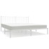 Estructura de cama de metal con cabecero blanco 183x213