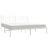 Estructura de cama de metal con cabecero blanco 183x213