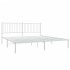 Estructura de cama de metal con cabecero blanco 183x213