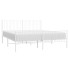 Estructura cama metal con cabecero y pie cama blanco 193x203