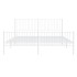 Estructura cama metal con cabecero y pie cama blanco 193x203