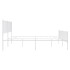 Estructura cama metal con cabecero y pie cama blanco 193x203