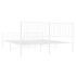 Estructura cama metal con cabecero y pie cama blanco 193x203