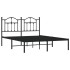 Estructura de cama con cabecero metal negro 140x190