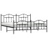 Estructura de cama cabecero y estribo metal negro 200x200