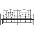 Estructura de cama cabecero y estribo metal negro 200x200