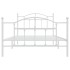 Estructura cama metal con cabecero y pie cama blanca 107x203