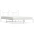 Estructura de cama con cabecero metal blanca 160x200