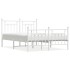 Estructura cama metal cabecero y estribo blanco 140x190