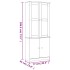 Vitrina de cristal ALTA madera maciza de pino 77x35x186,5