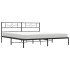 Estructura de cama con cabecero metal negro 193x203