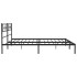 Estructura de cama con cabecero metal negro 193x203