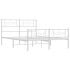 Estructura cama metal cabecero y estribo blanco 140x190