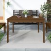 Mesa de jardín madera maciza pino marrón miel 121x82,5x76 cm