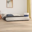 Estructura de cama de madera maciza de pino gris 200x200 cm