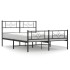 Estructura de cama cabecero y estribo metal negro 135x190