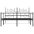 Estructura de cama cabecero y estribo metal negro 135x190