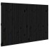 Cabecero de cama de pared madera maciza pino negro 166x3x110