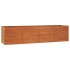 Arriate oxidado de acero corten 320x80x77