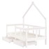 Estructura cama niños con cajones madera pino blanco 70x140