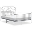 Estructura de cama de metal gris 160x200 cm