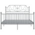 Estructura de cama de metal gris 160x200