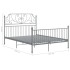 Estructura de cama de metal gris 160x200