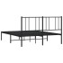 Estructura de cama con cabecero metal negro 160x200