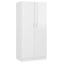 Armario madera contrachapada blanco brillante 82,5x51,5x180