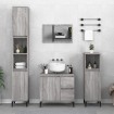 Armario de baño madera contrachapada gris Sonoma 30x30x190 cm