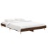 Estructura de cama madera contrachapada marrón roble 135x190