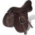 Set de montura de caballo de 17.5 y cuero marrón 12 cm, 5 en