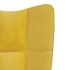 Sillón de relax con taburete terciopelo amarillo