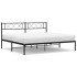 Estructura de cama con cabecero metal negro 183x213