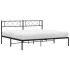 Estructura de cama con cabecero metal negro 183x213