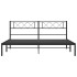 Estructura de cama con cabecero metal negro 183x213