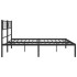 Estructura de cama con cabecero metal negro 183x213