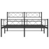 Estructura de cama cabecero y estribo metal negro 135x190