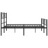 Estructura de cama cabecero y estribo metal negro 135x190