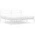 Estructura de cama de metal con cabecero blanco 193x203