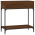 Mesa consola madera de ingeniería marrón roble 75x34,5x75