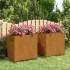 Jardineras con patas 2 udss acero corten oxidado 49x47x50