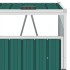 Cobertizo triple contenedor de basura acero verde 213x81x121