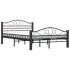 Estructura de cama de metal negro 120x200