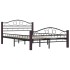 Estructura de cama de metal negro 120x200