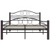 Estructura de cama de metal negro 120x200