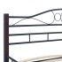 Estructura de cama de metal negro 120x200