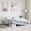 Estructura de cama de metal blanca 160x200 cm